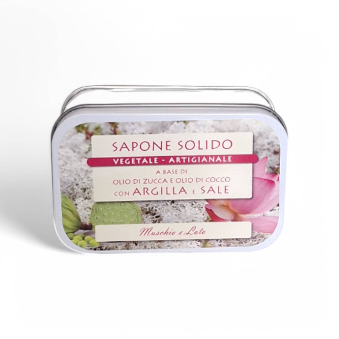 pirotta srl - Wholesale Zeepblok - I52 | Zeep met zout en klei 85 g lotus en witte musk0