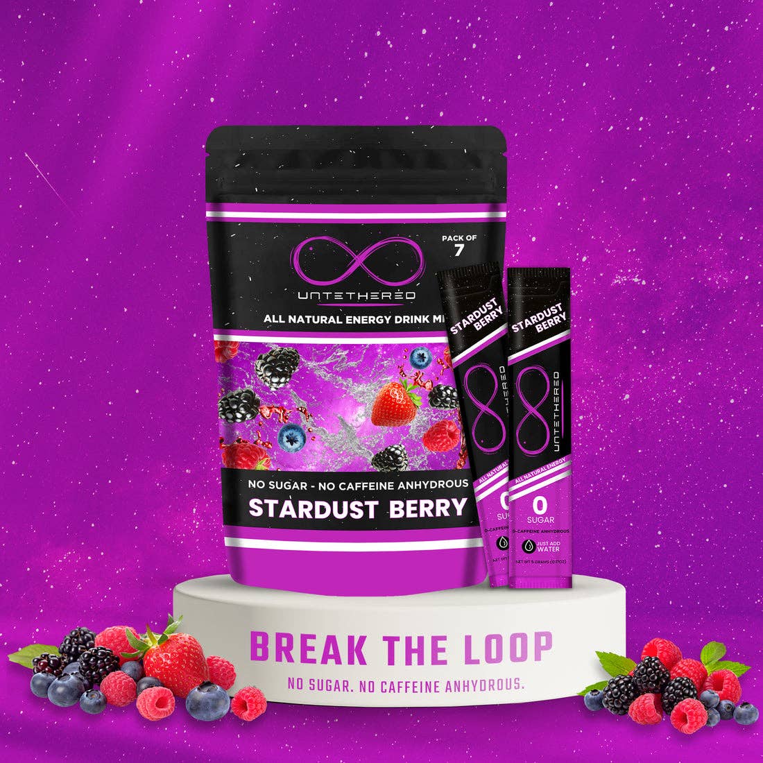 Untethered – wholesale Hälsodryck i pulverform – UNTETHERED- Förpackning med 70