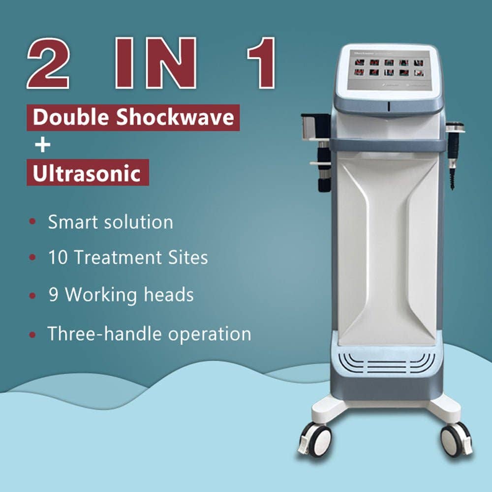 Cavitation Machines - Wholesale Electronic Skincare Device - Shape Tactics 2-in-1 Standing Shockwave & Ultrasound Therapy System4
