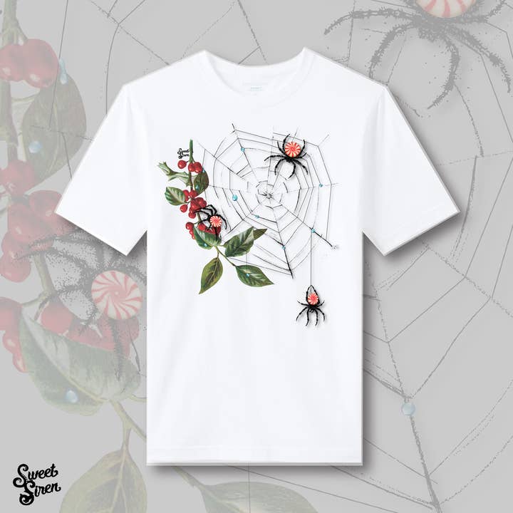 Toile d'araignée à la menthe poivrée - T-shirt unisexe pour la vente par Sweet Siren Designs