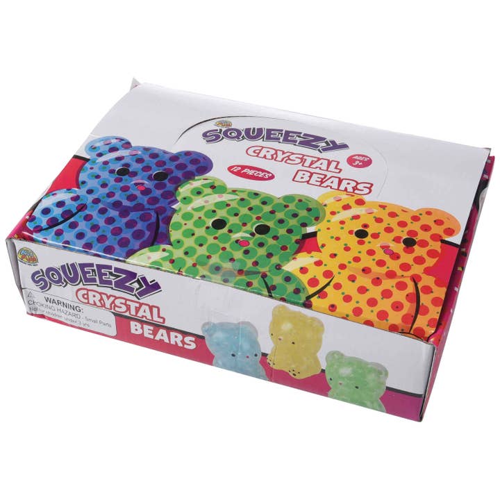 US Toy Company - Wholesale Squishy Toy - Kids & Baby - Squeezy Crystal Bear Toys 12-unit Display