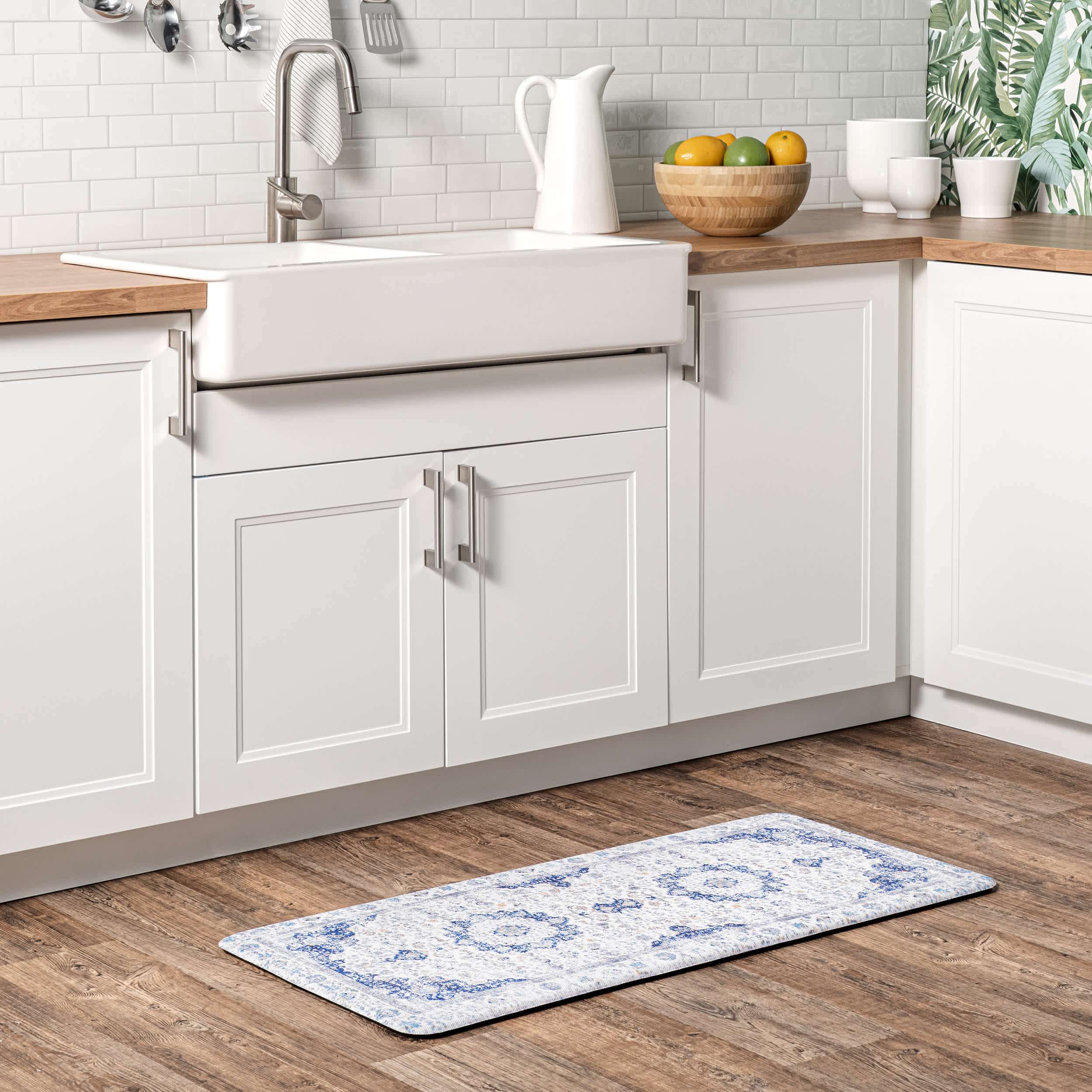 Blue Verona Vintage Anti Fatigue Kitchen or Laundry Room Comfort Mat for wholesale on Faire0