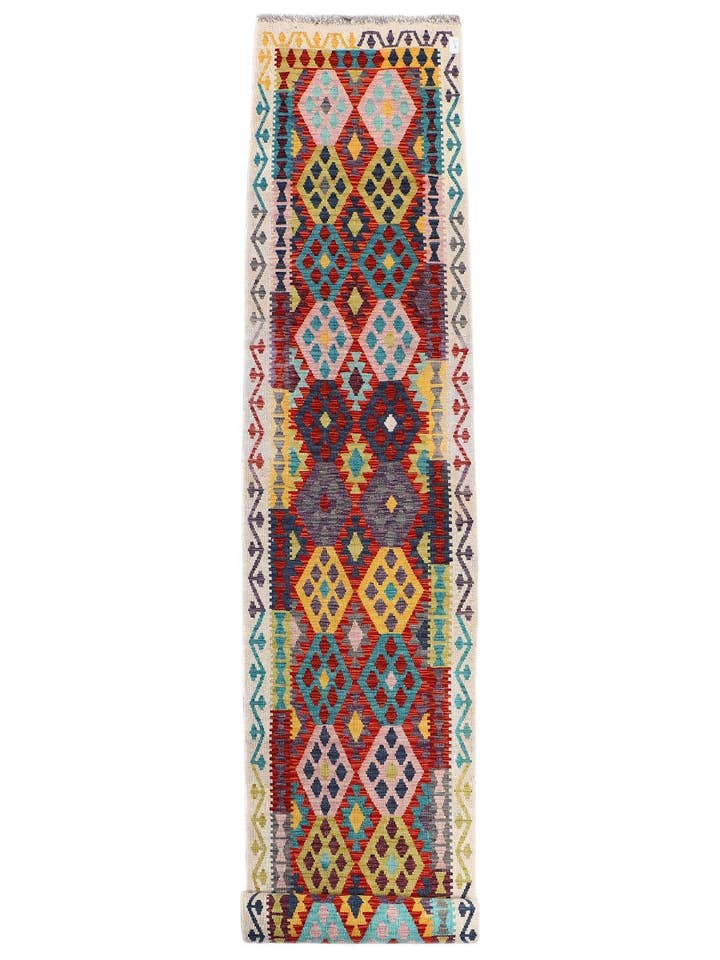 Maimana Afghanistan Kilim Runner - 487 x 84 cm for wholesale by Imaco Rugs
