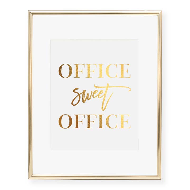 Impression artistique Office Sweet Office Foil, Déjoué pour la vente par Digibuddha