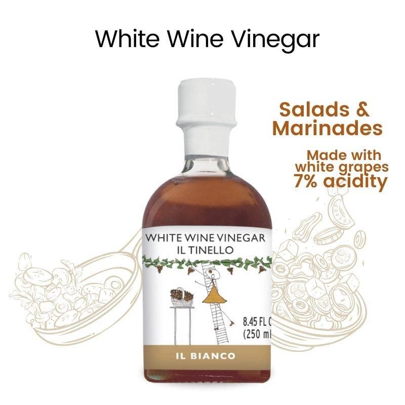 Wholesale Italian Food - Wholesale Vinegar - IL TINELLO, White Wine Vinegar Aceto di Vino Bianco, (8.45 fl oz) 250ml2