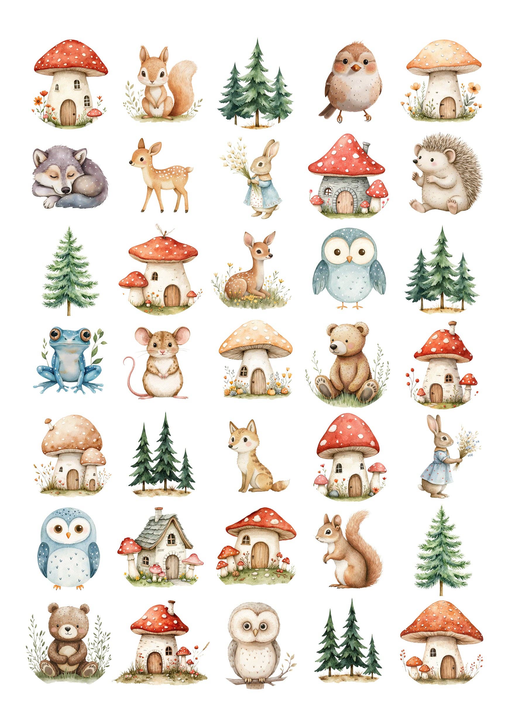 Sticker Varia - Wholesale Sticker - Kids & Baby - Sticker Sheet Fairytale Forest2