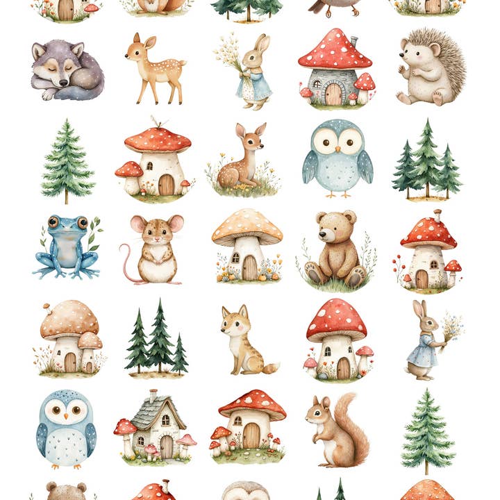 Sticker Varia - Wholesale Sticker - Kids & Baby - Sticker Sheet Fairytale Forest2