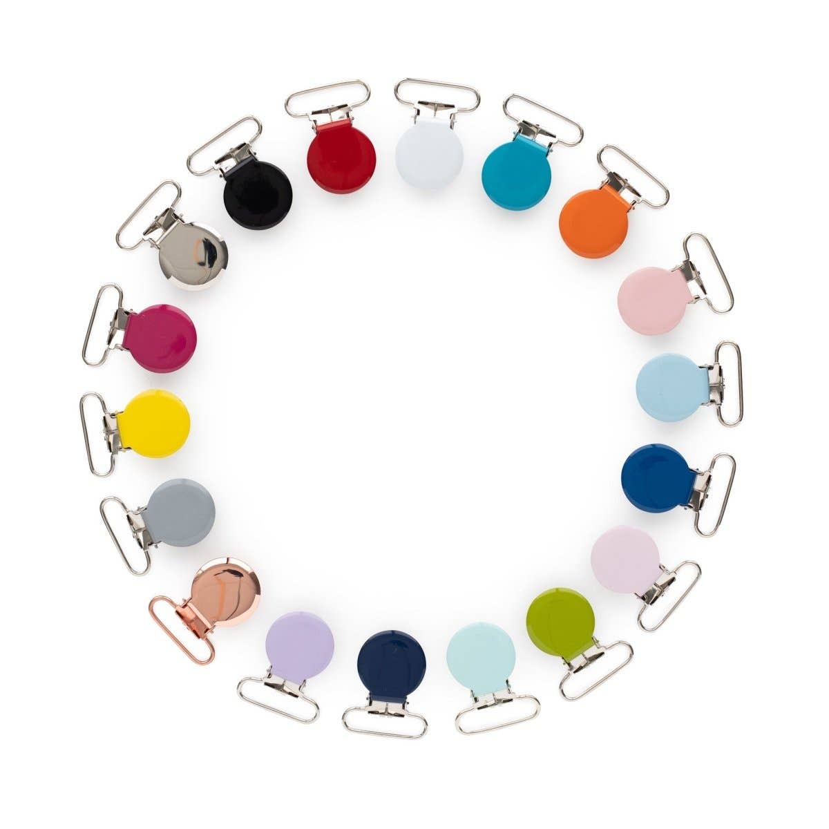 Cara & Co Silicone Craft Supply - Wholesale Craft Supplies - Round Metal Clips6