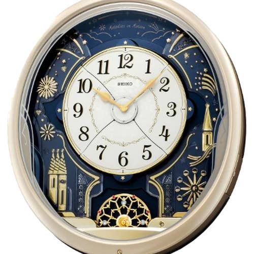 Seiko Clocks USA - Wholesale Wall Clock - Starry Night Melodies In Motion Clock - Musical Holiday