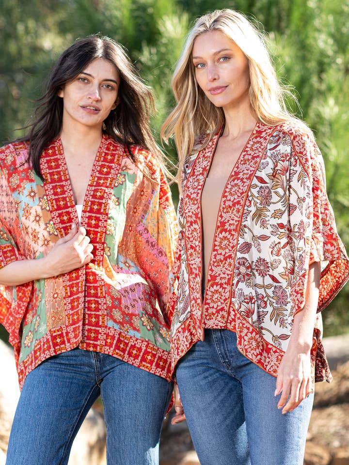 KIMONO BATIK RAELYN CON PARTE DELANTERA ABIERTA para venta al por mayor de Tolani