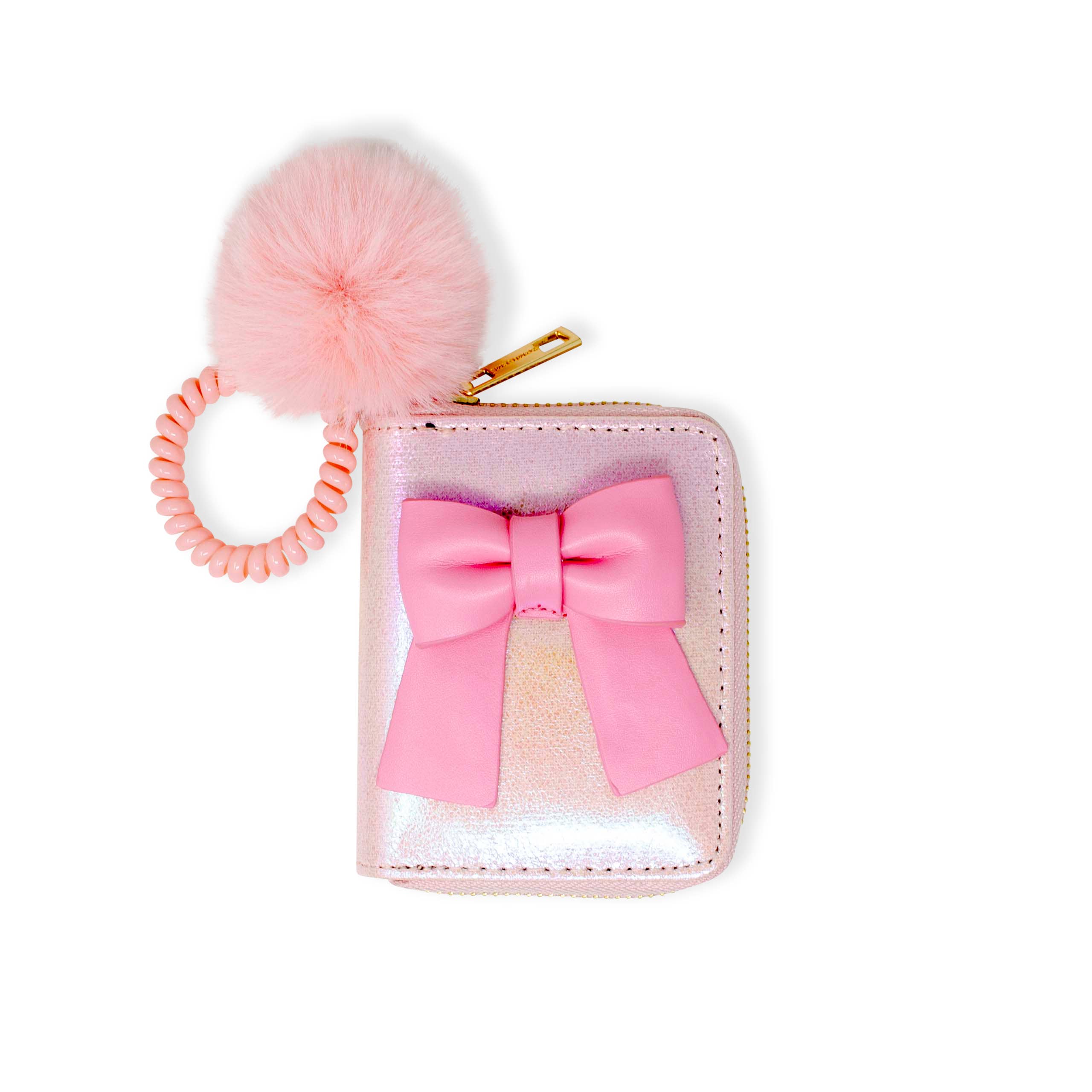 Tiny Treats and ZOMI GEMS - Wholesale Wallet - Kids - Shiny Jumbo Bow Spiral Strap Wallet