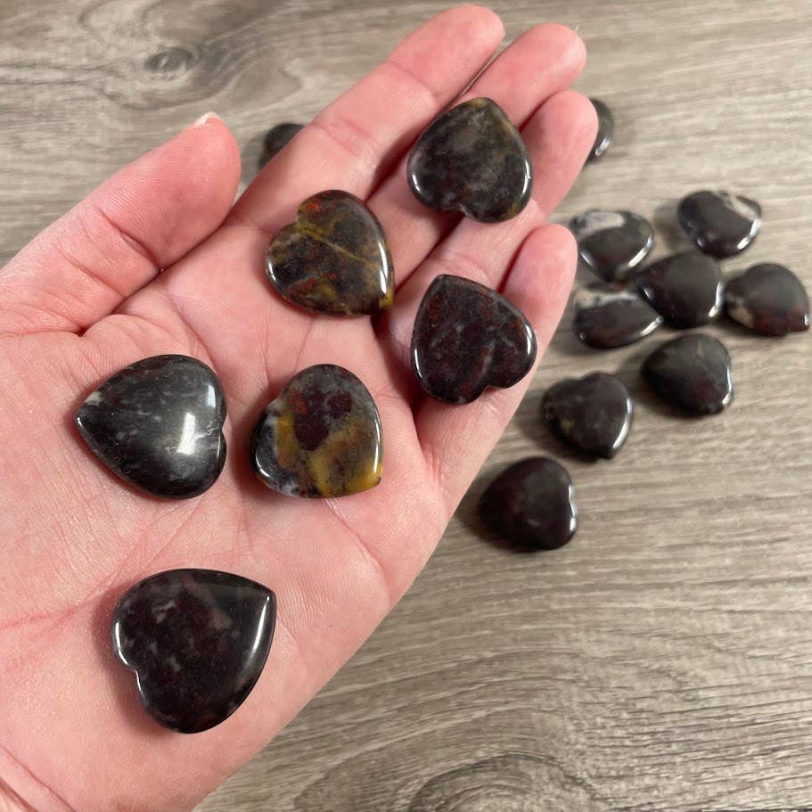 Keystone Crystals - Vente Pierre et cristal de spiritualité - Cœurs plats sculptés en pierres précieuses de 25 mm – Cœurs en cristal en gros2