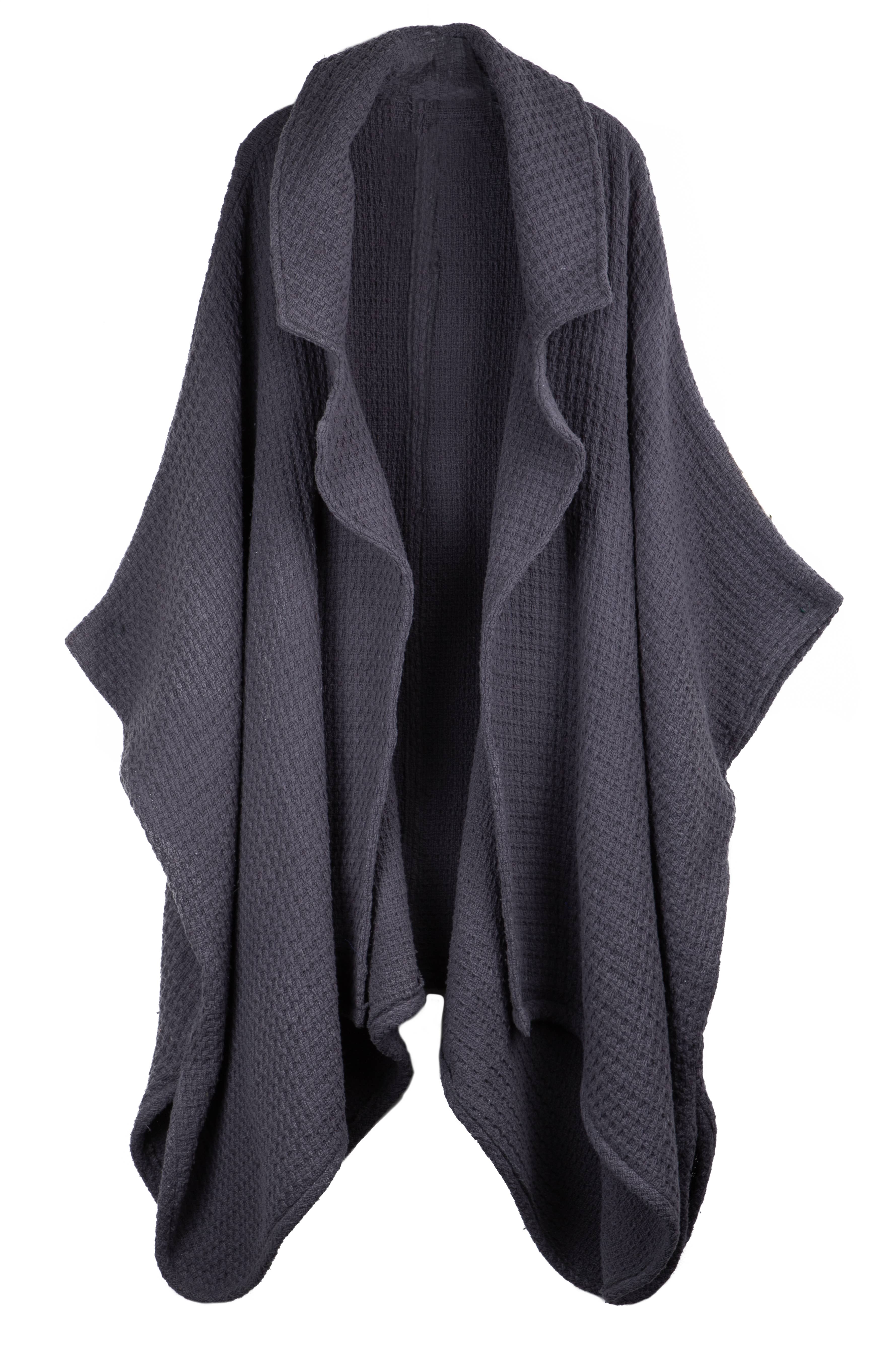 SAACHI - Wholesale Kimono - Women's - Comfy Oversized Waffle Knit Collared Jacket12