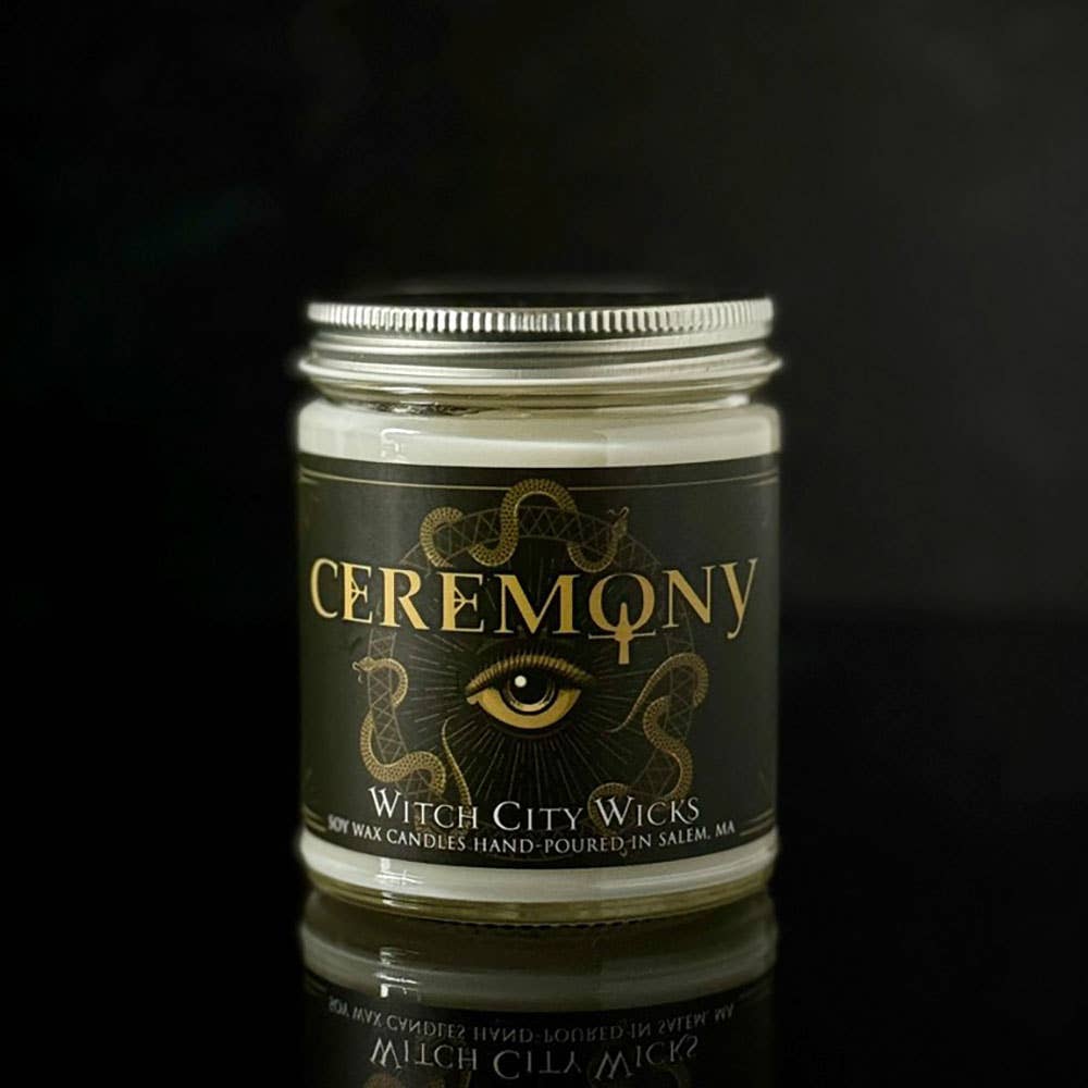 Witch City Wicks - Wholesale Jar/Filled Candle - Ceremony Candle - sandalwood, musk + amber2