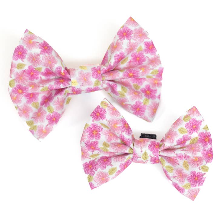 Hawaiian Floral Pet Bow for wholesale by Tealight Studios
