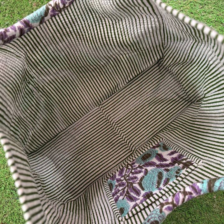 GYPSY STUDIO - Wholesale Shoulder bag – women's - Bohemian Cotton Shoulder Bag Quilted Floral Print Market Bag6