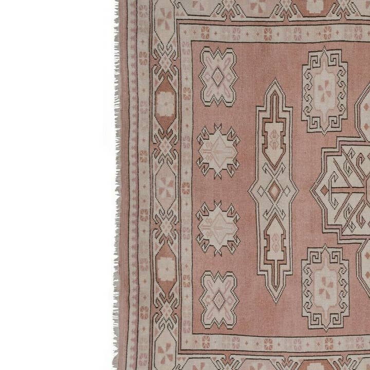 Vintage Pillows Store - Wholesale Vloerkleed - Decoratief Turks tapijt, Oushak-tapijt in zachte kleur, woonkamer