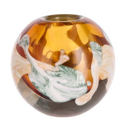 Villa - Vase Otea D11 x 10,5 cm Brown/Blue Glass for wholesale by Forma House