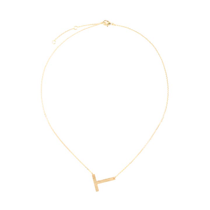 MYS Wholesale Inc - Wholesale Pendant/Charm Necklace - Initial Rough Finish Chain Necklace32