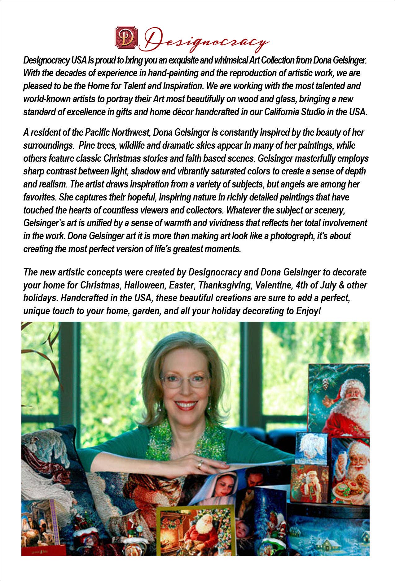 Designocracy - Wholesale Door Hanger - Enchanted Christmas Santa Door Hanger D.Gelsinger4