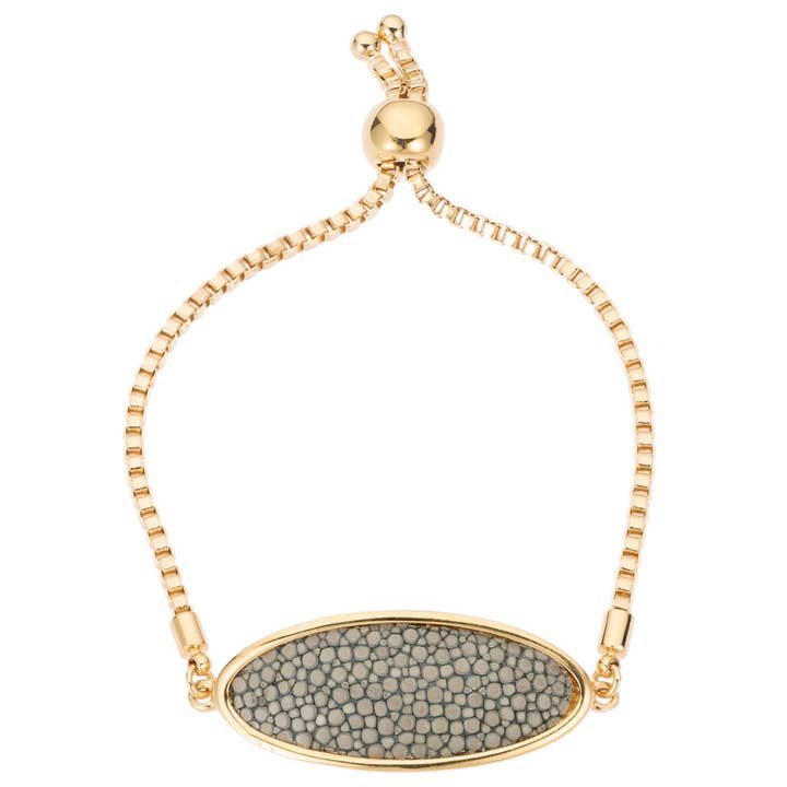 Bracelet en galuchat - Style amitié ton or pour la vente par VIVO