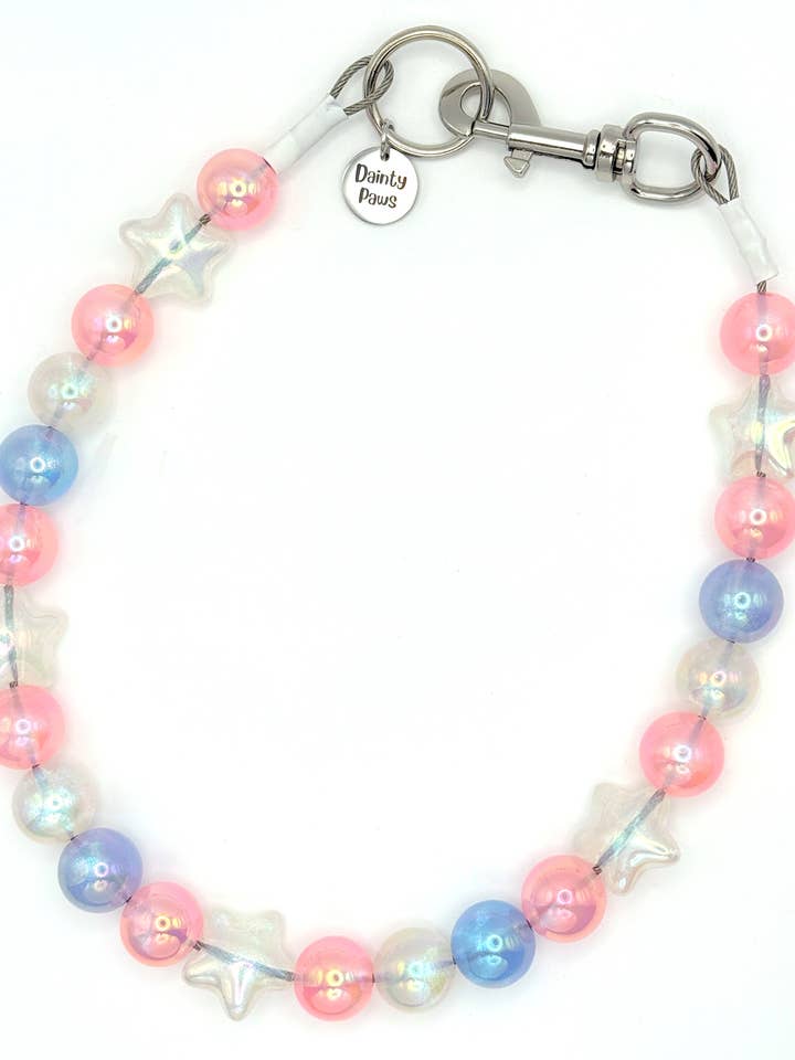 Cosmos de Algodão Doce | Coleira de Cão com Missangas por atacado de Dainty Paws