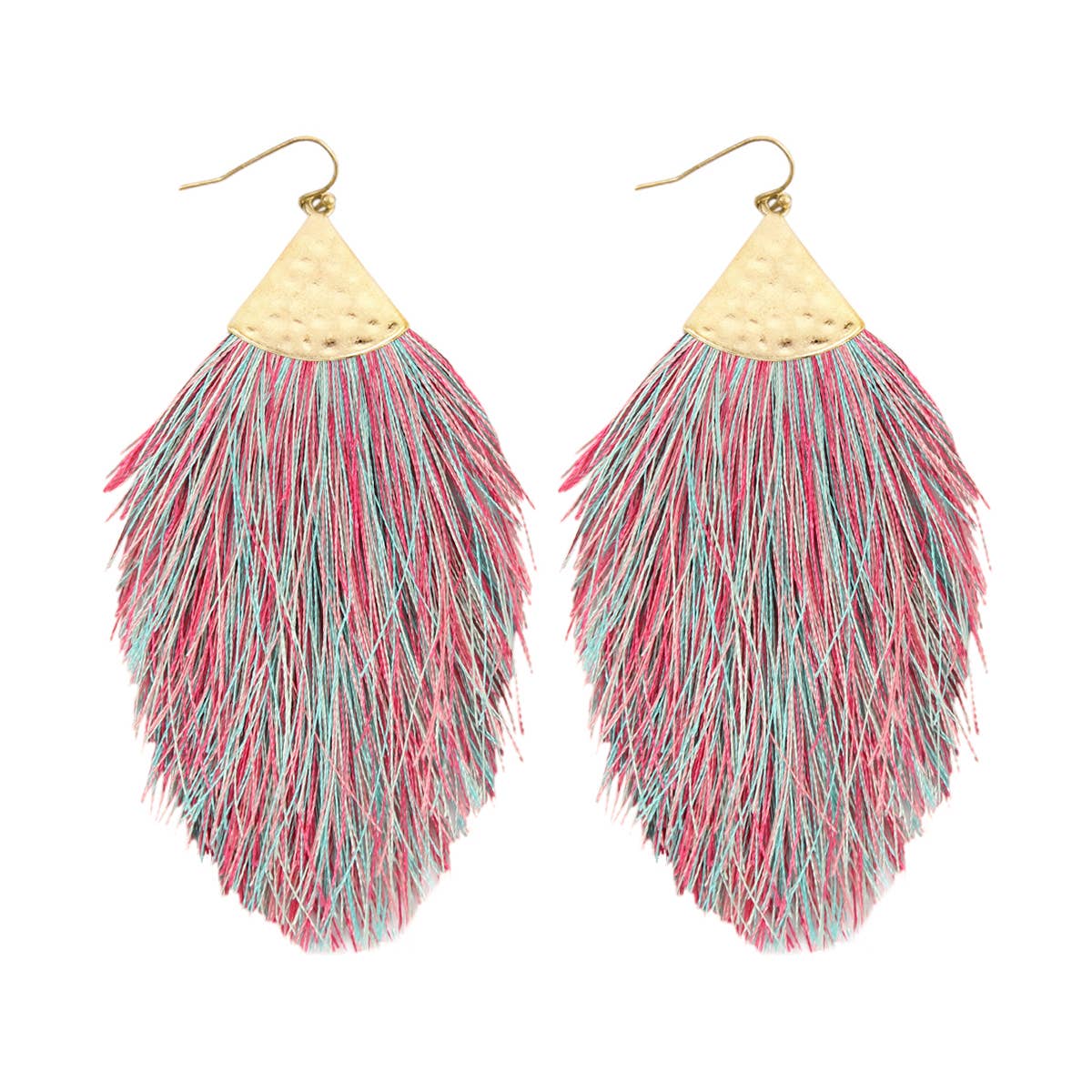 MYS Wholesale Inc - Wholesale Tassel Earrings - Tassel With Hammer Metal Hook Drop Earrings44