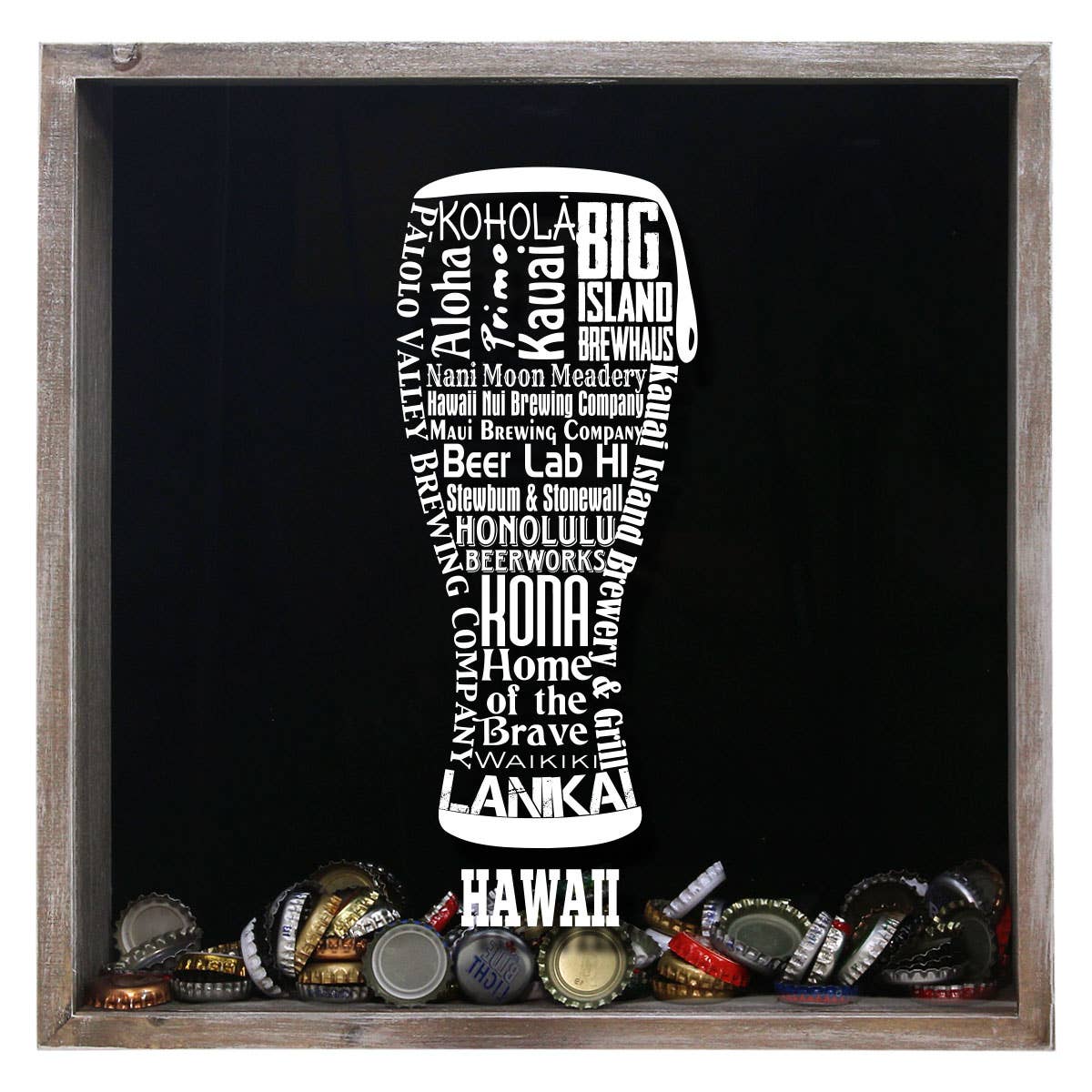 Torched Products – Großhandel 3D-Wandkunst – Cap Collector-Beer Typografie Shadow Box — Farmhouse Antique9