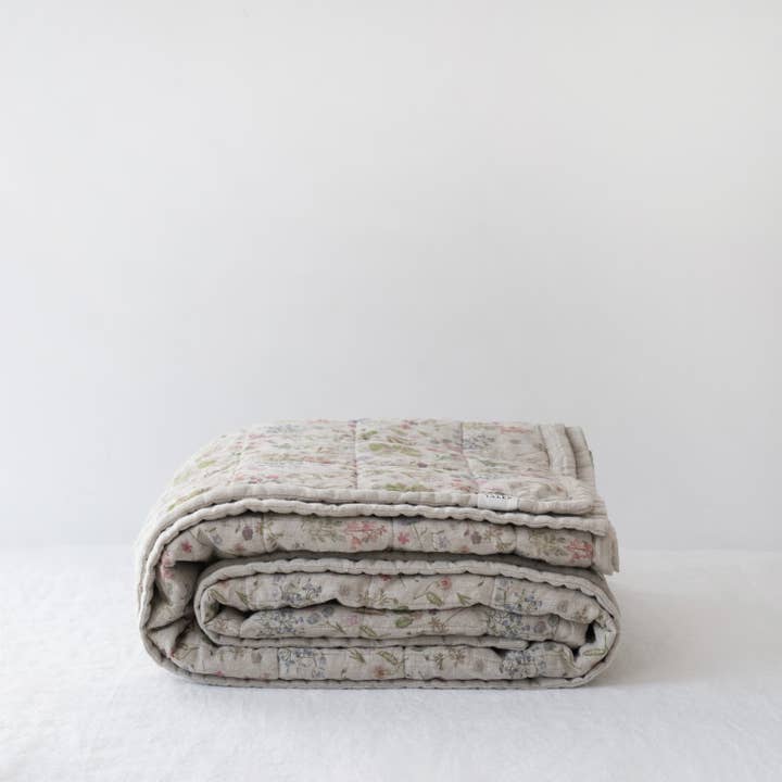Linen Tales (We cover U.S. import duties) - Wholesale Quilt - Botany 2 & Melange Linen Quilted Blanket