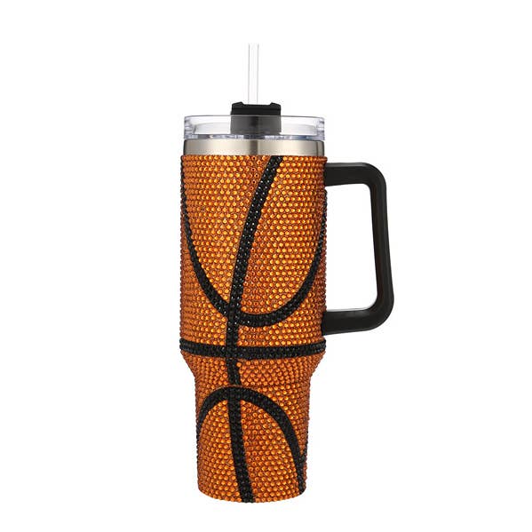 Tema de BASQUETE Rhinestone Taça Tumbler 40 oz por atacado de Nima Accessories Inc