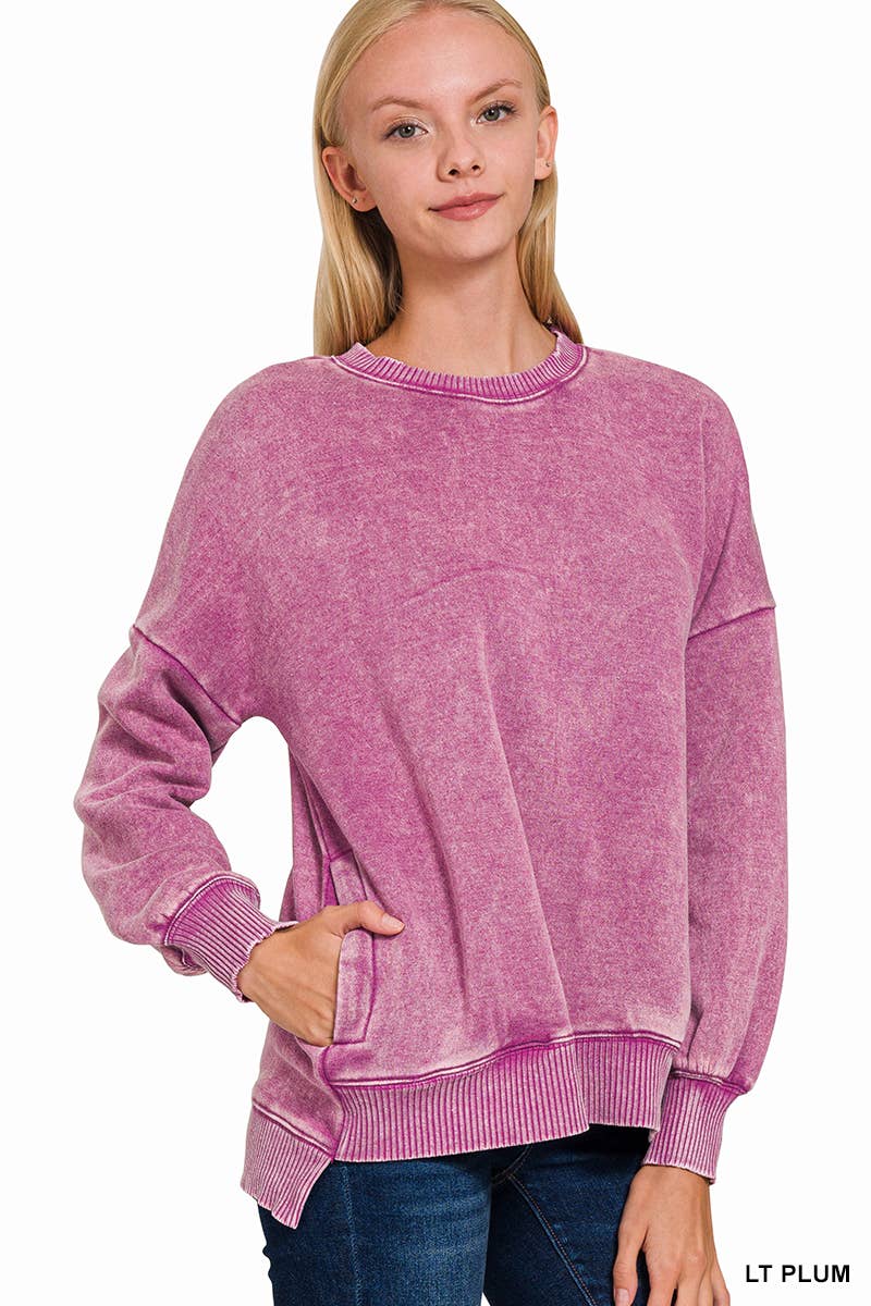 42POPS - Wholesale Sweatshirt - Women's - ',,, Fleece Hi Low Hem Pullover With Pockets68