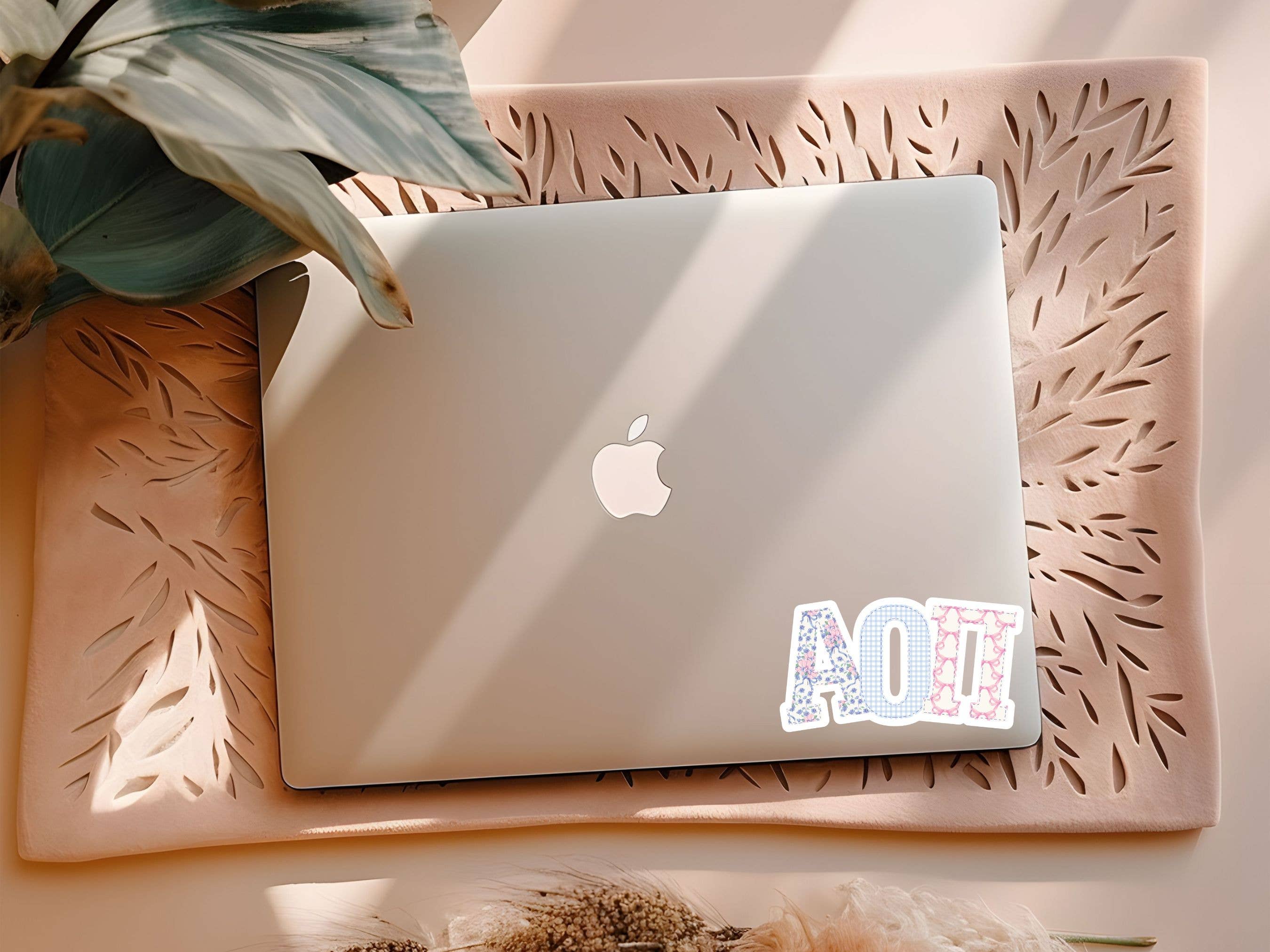 Aspen and Lark - Wholesale Sticker - Alpha Omicron Pi Sticker - Large Patchwork1