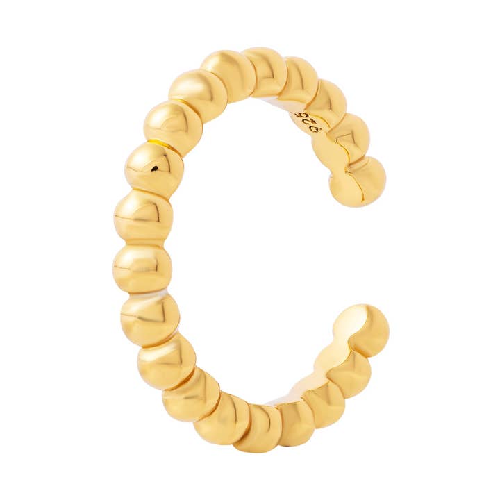 Beaded Ear Cuff Gold for wholesale by Cartilage Cartel Ltd