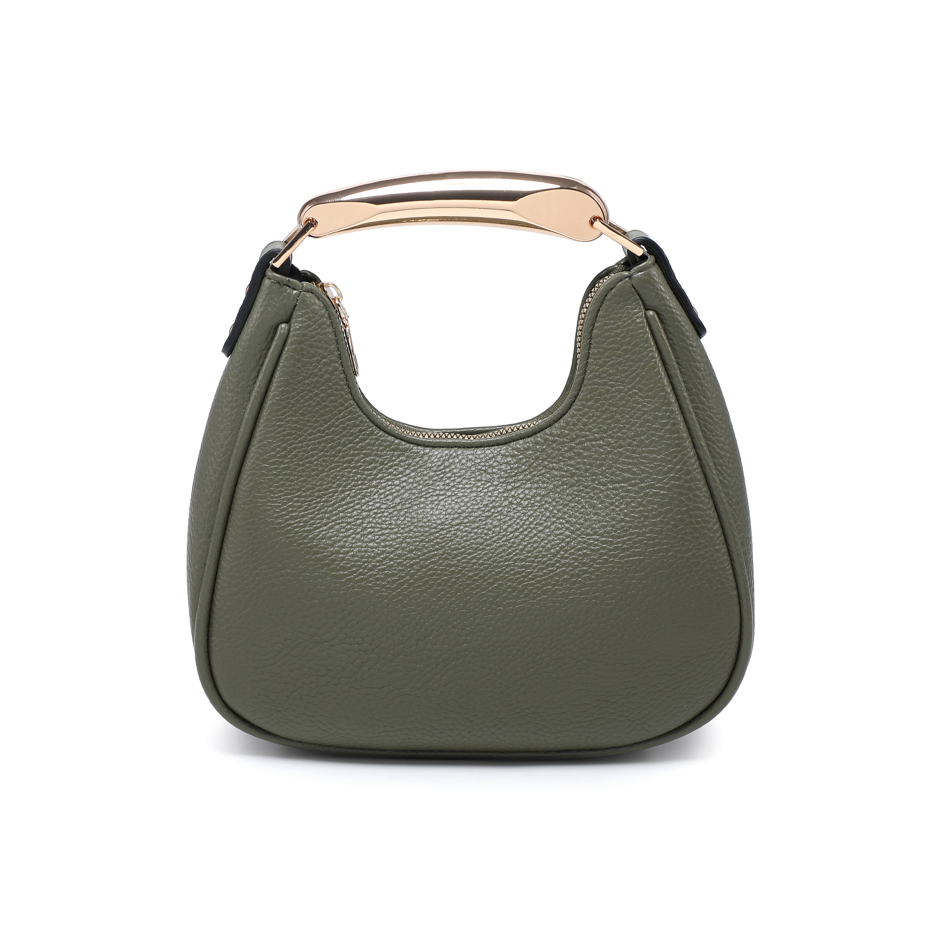 Papaya Fashion Ltd – wholesale Top handle bag – women's – B23052-Top Zip Closure Metal Handle Grab Bag6