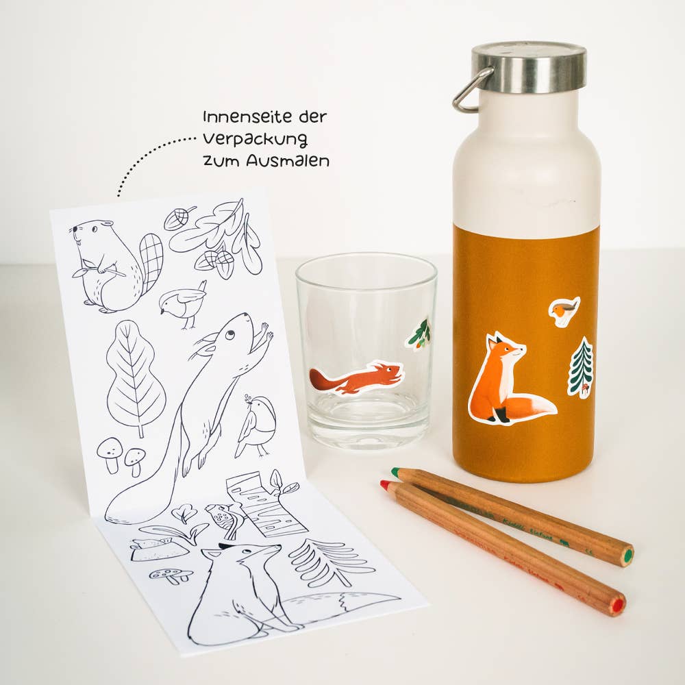 VIERUNDFÜNFZIG - Wholesale Sticker - Kids & Baby - Waterproof and dishwasher-safe forest animal stickers2