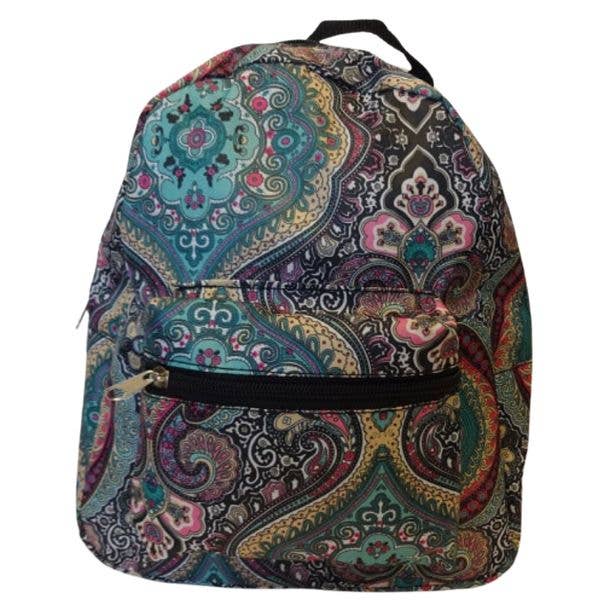 St. Louis Wholesale LLC - Wholesale Backpack - Unisex - The Back Packer - #SBP-N-113BL - Blue Paisley - 12"x10"