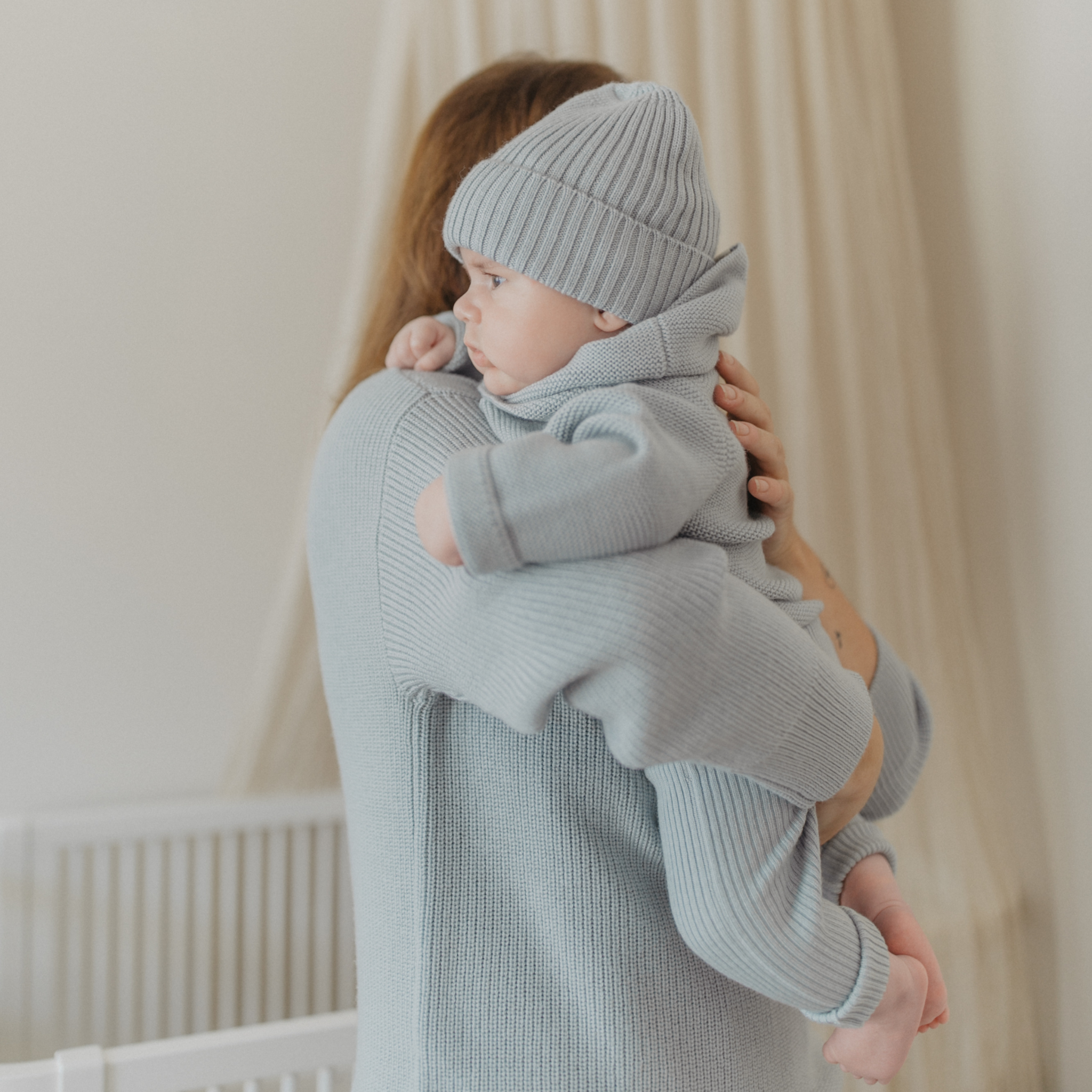 LILLE TONI – wholesale Kofta - Baby – Cardigan Emil i dammig salvia3