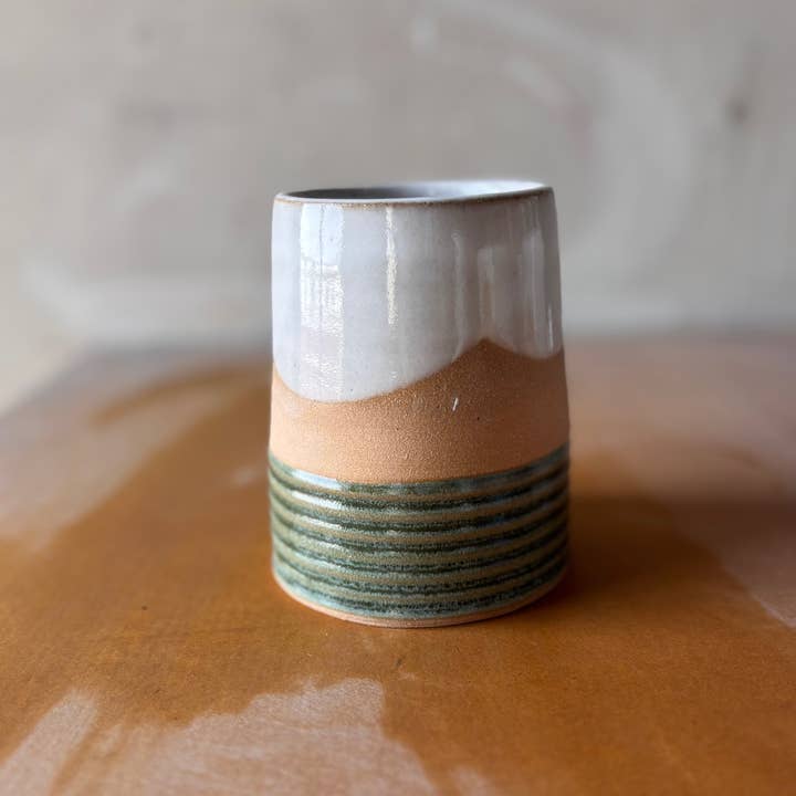 ROB Ceramics - Wholesale Drinking Glass/Cup - Earth Lines Tumbler - Handmade Ceramic Cup1
