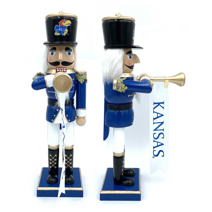 14" Kansas Bugler Nutcracker for wholesale by Santa’s Workshop Inc.