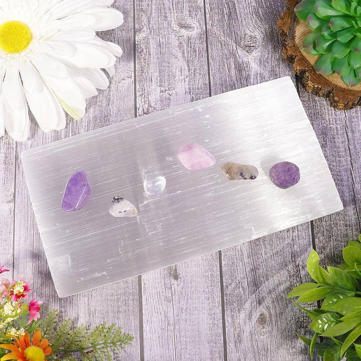 Natures Artifacts Inc - Wholesale Crystal Charging Plate - Selenite Slab - Selenite Charging Plate - Large1