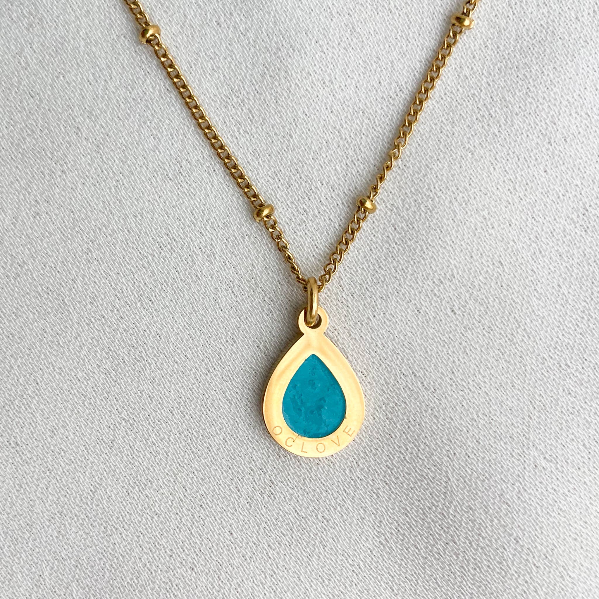 OCLOVE - Wholesale Pendant/Charm Necklace - Gota pendant - made with recycled plastic from the sea18