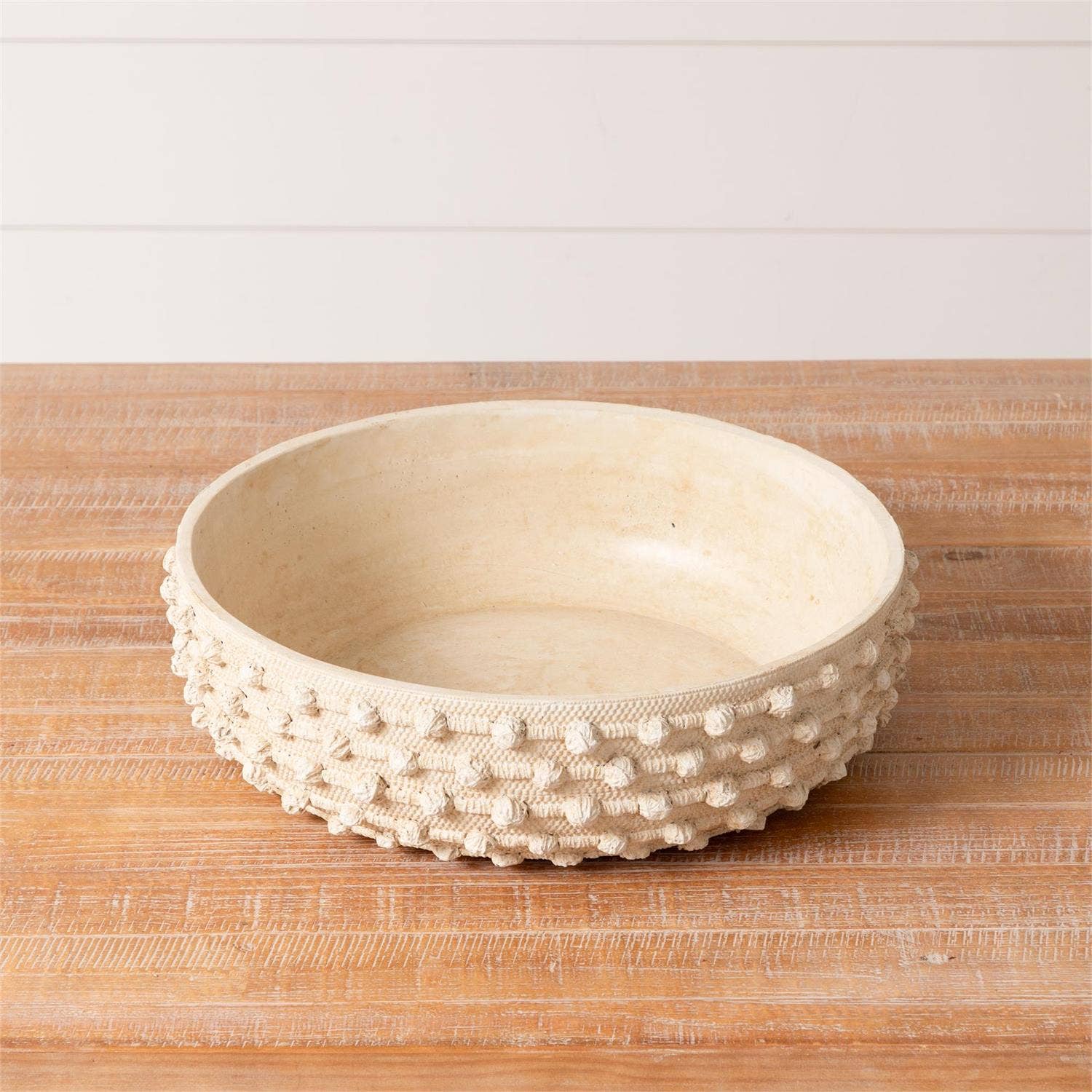 Audrey's Home & Gift - Wholesale Decorative Plate/Dish/Bowl - Ivory Textured Knot Cement Bowl, Lg (Pk/02)1