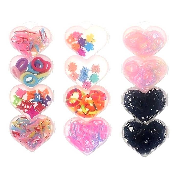 Diacly – wholesale Hair pin – 12pk Heart Case Hair Tie pin Set
