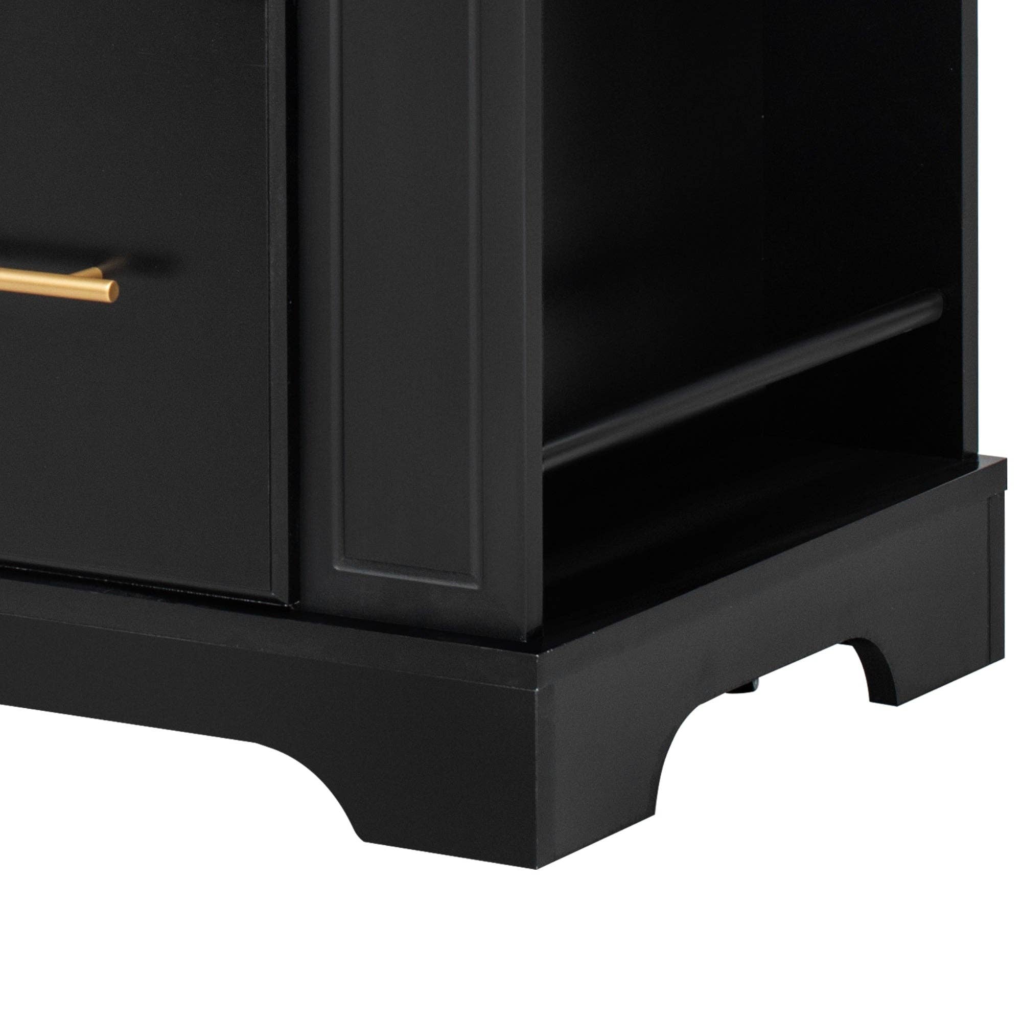 39F Inc. - Wholesale Kitchen Storage/Organizer - 51.2" Farmhouse Kitchen Island with 6 Drawers & Drop Leaf23