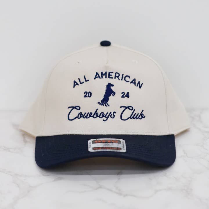 Casquette vintage de camionneur All American Cowboys Club pour la vente par Deco & Vinyl