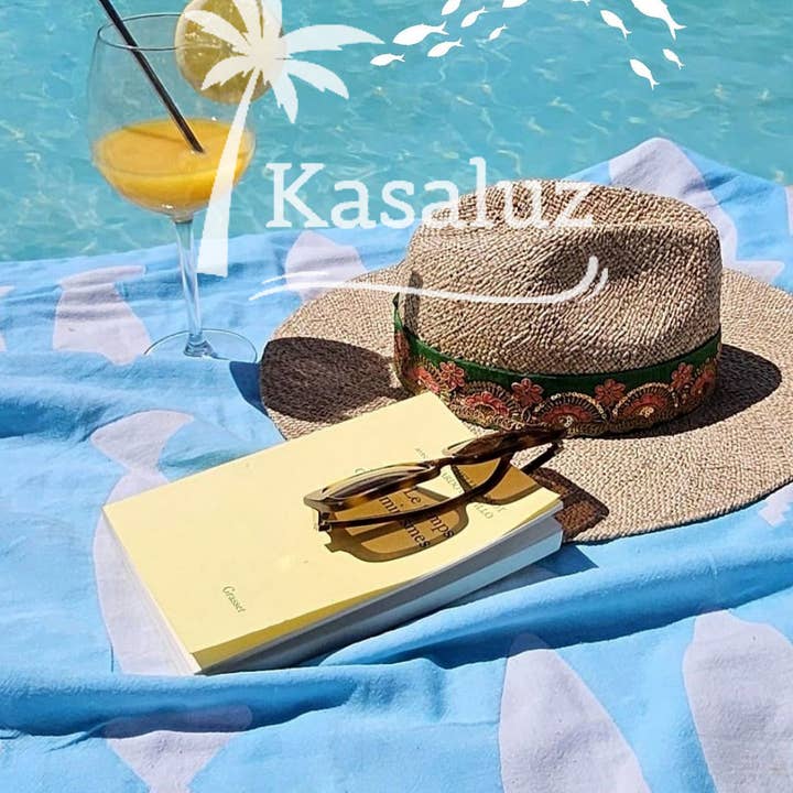 KASALUZ – Engroshandel Strandhåndklæde – Fouta fisk orange jacquard 100 % bomuld5
