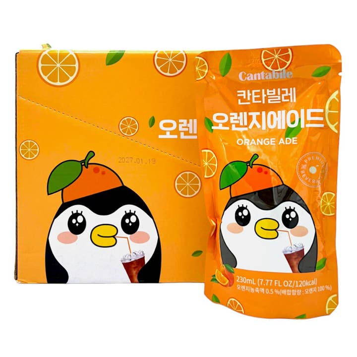 Global Bite Co - Wholesale Fruit Juice - Cantabile Orange Ade Pouch Drink pack of 10x230ml (Korea)2