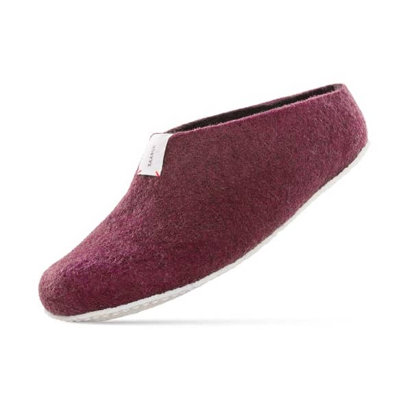 Pantofola in lana - Mel Bordeaux per la vendita all'ingrosso da parte di Baabuk