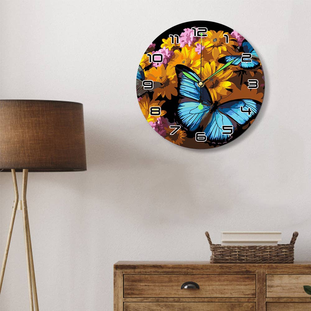 Paint Your Numbers - Wholesale DIY Craft Kit - Paint the Moment – Butterfly Bloom Clock Kit28