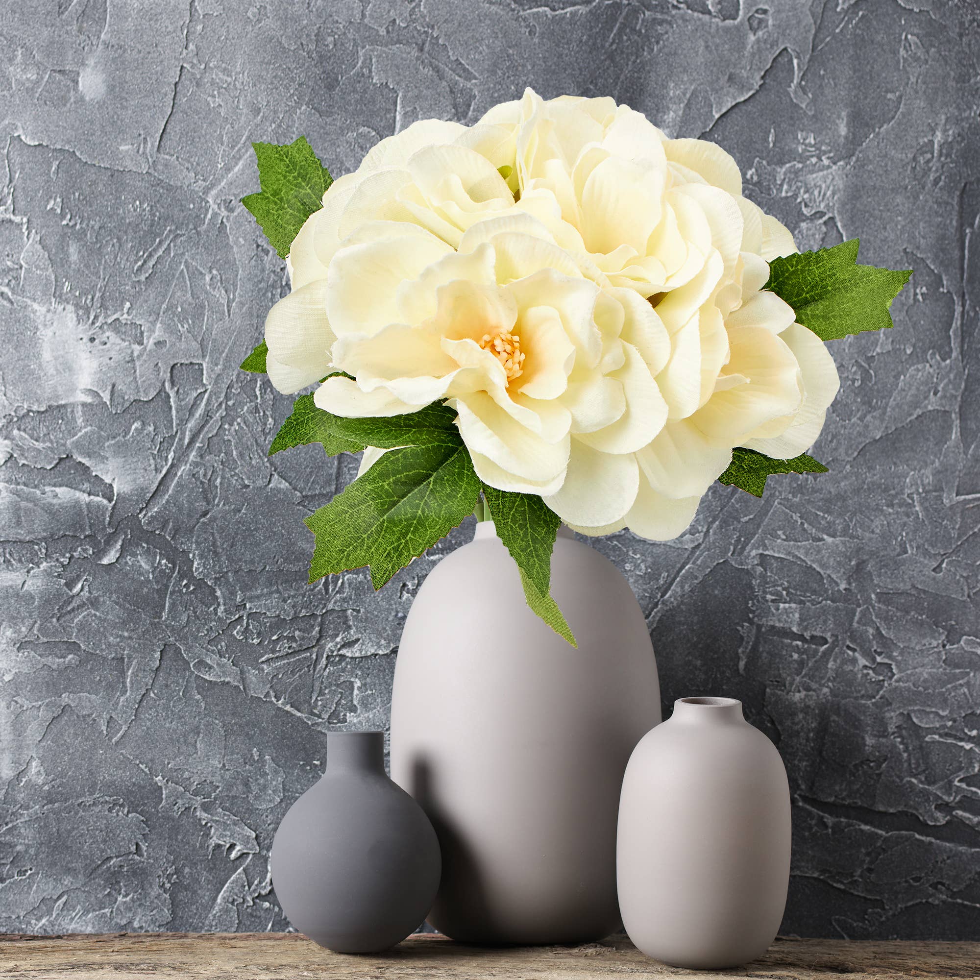 Faux Gardenia Bouquet - Ivory for wholesale on Faire3